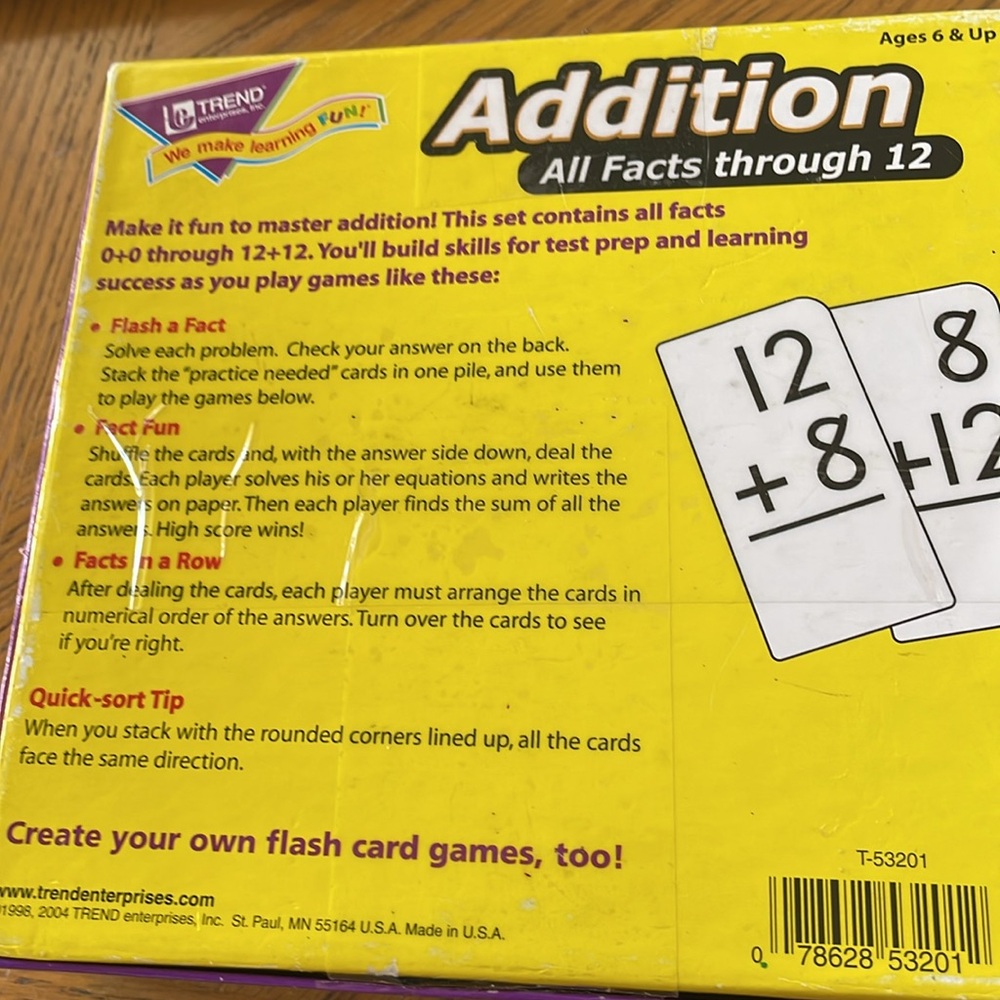 Addition Flash Cards All Facts through 12 (169 Cards) - Picture 2 of 3